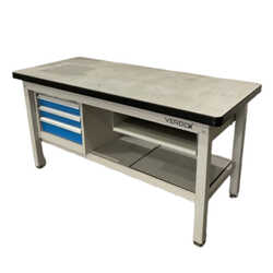 2100mm Industrial Work Bench with Lockable 3 Drawer Unit (Clearance)