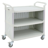 Extra Long 3 Tier Service Trolley (with Side Panels)