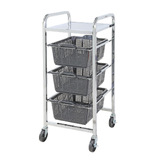 Triple Shelf Basket Trolley