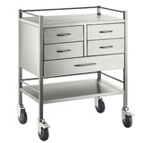 Stainless Steel Instrument Trolley (with 4 Half Drawers & 1 Full Drawer)