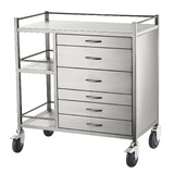 Stainless Steel Instrument Trolley (with 6 Drawers)