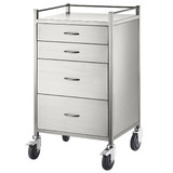 Stainless Steel Instrument Trolley (with 4 Half Drawers)