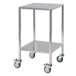 Single Stainless Steel Instrument Trolley (No rail on top)