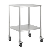 Single Stainless Steel Instrument Trolley (No rail on top)