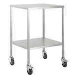 Single Stainless Steel Instrument Trolley (No rail on top)