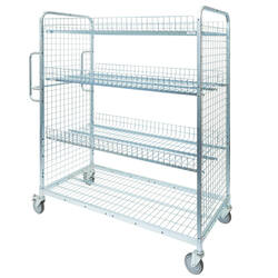 1910 Series - Cage Trolley with 3 Tray Mesh Shelves