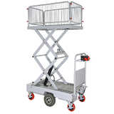 Self Propelled Electric Scissor Lift Trolley with Cage (double scissor)