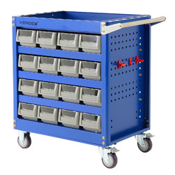 Parts Bin Trolley - 16 Bins