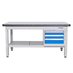 1800mm Industrial Work Bench with Lockable 3 Drawer Unit