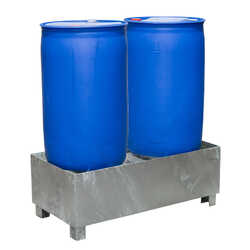 Galvanised 2 Drum Spill Bin