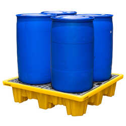 4 Drum Bunded Spill Pallet