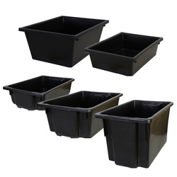 Black Recycled Plastic Stack & Nest Crates