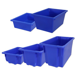 Blue Plastic Stack & Nest Crates