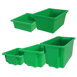 Green Plastic Stack & Nest Crates