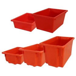Red Plastic Stack & Nest Crates