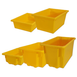 Yellow Plastic Stack & Nest Crates