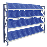 Access Plastic Bin Rack (includes 28 blue plastic bins)