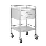 Stainless Steel Instrument Trolleys - With 2 Drawers