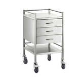 Stainless Steel Instrument Trolleys - With 3 Drawers