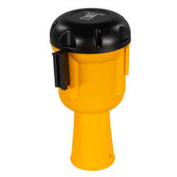 Cone Top 10m Retractable Barrier - Black/Yellow