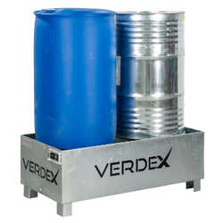 Galvanised 2 Drum Spill Bin